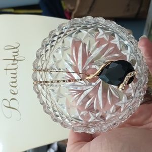 🆕 Black Drop 💧 Gold Laminated Necklace